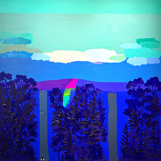 Driving home the sky accelerates and the clouds all form a geometric shape and it goes fast you think of the past