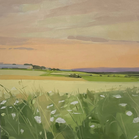 Longspell farm after sunset