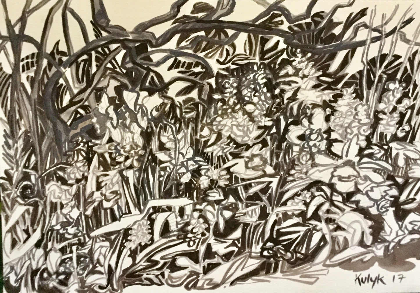 Spring Garden With Daffodils