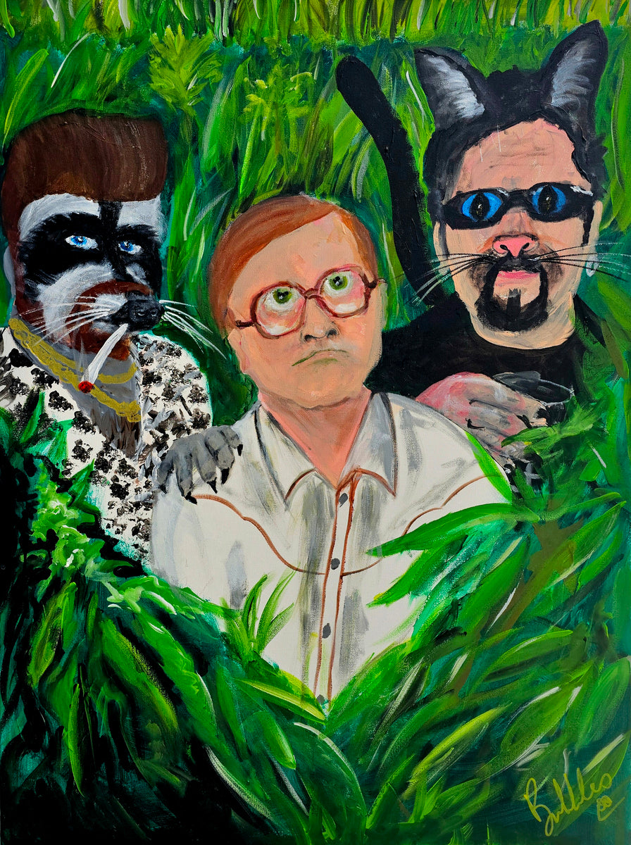 Ricky Raykin, Bubbles and Catrick Swayze 36 x 24 Print