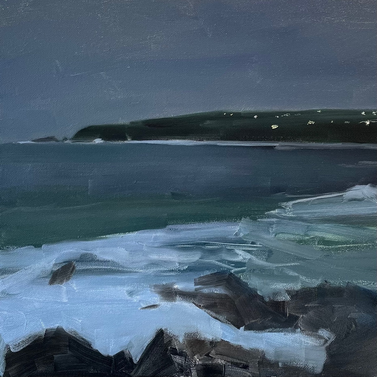 Pouch Cove at night (night waves)